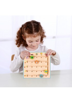 Tooky toy drewniana gra pamięciowa dla dzieci nauka liczenie zwierzątka 21 el.