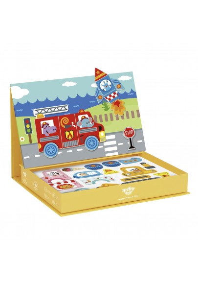 Tooky toy układanka edukacyjna montessori magnetyczne pudełko dla dzieci 80 el.