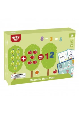 Tooky toy drewniana gra magnetyczna układanka montessori dla dzieci nauka liczenia owoce liczby 81 el.