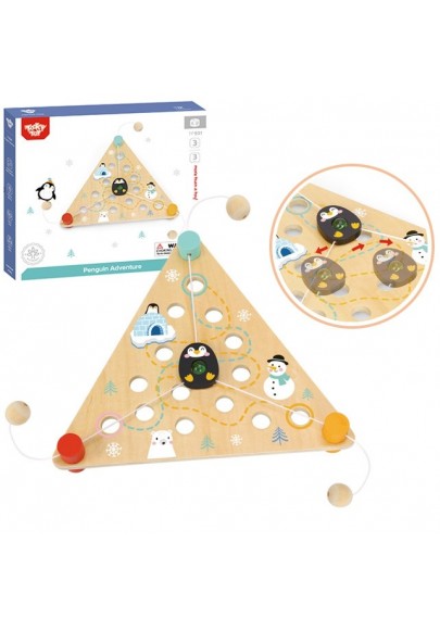Tooky toy drewniana gra zręcznościowa dla dzieci pingwinek