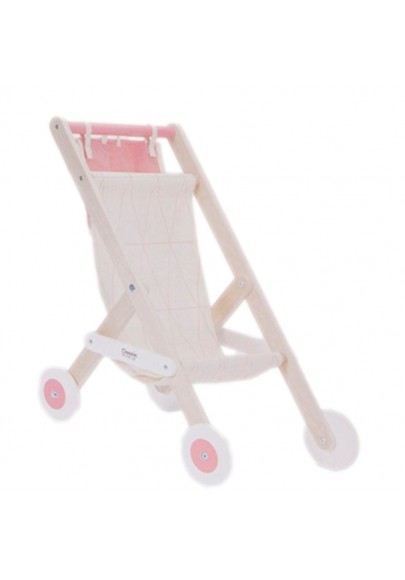 Classic world drewniany wózek spacerówka dla lalek z torbą na akcesoria