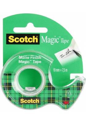 Taśma biurowa SCOTCH® Magic™ (890  8-1975), matowa, z dyspenserem, 19mm, 7, 5m