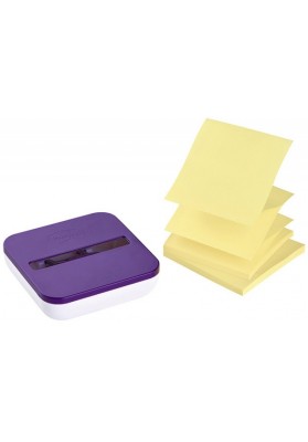 Podajnik do karteczek samoprzylepnych post-it® z-notes (vd-330), fioletowy, w zestawie 2 bloczki super sticky z-notes