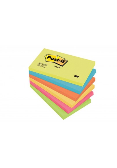 Karteczki samoprzylepne POST-IT® (655-TFEN), 127x76mm, 6x100 kart., paleta energetyczna