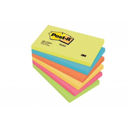 Karteczki samoprzylepne POST-IT® (655-TFEN), 127x76mm, 6x100 kart., paleta energetyczna
