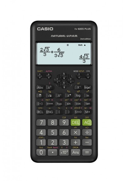 Kalkulator naukowy casio fx-82esplus-2, 252 funkcje, 77x162mm, czarny, box