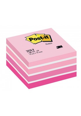 Kostka samoprzylepna POST-IT® (2028-P), 76x76mm, 1x450 kart., różowa