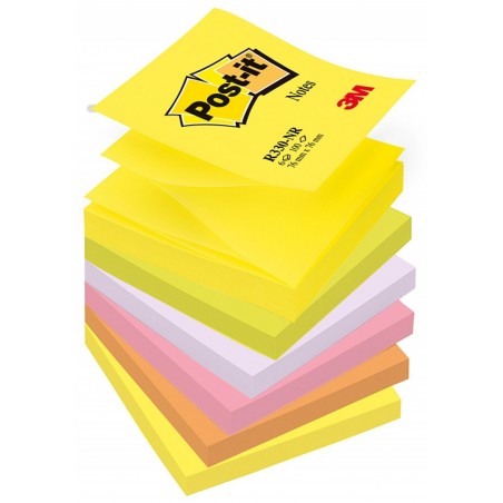 Karteczki samoprzylepne post-it® z-notes (r330-nr), 76x76mm, 6x100 kart., neonowy