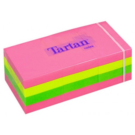 Bloczek samoprzylepny TARTAN™ (5138-N), 38x51mm, 12x100 kart., mix kolorów
