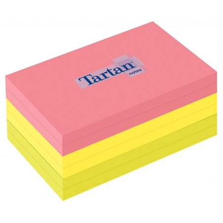 Bloczek samoprzylepny TARTAN™ (12776-N), 127x76mm, 6x100 kart., mix kolorów