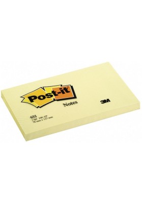 Bloczek samoprzylepny POST-IT® (655), 127x76mm, 1x100 kart., żółty
