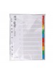 Przekładki OFFICE PRODUCTS, karton, A4, 227x297mm, 10 kart, lam. indeks, mix kolorów
