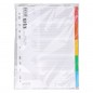 Przekładki office products, karton, a4, 227x297mm, 5 kart, lam. indeks, mix kolorów