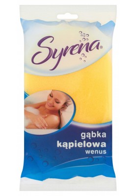 Gąbka kąpielowa SYRENA Wenus, żółta