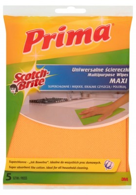 Ściereczki uniwersalne PRIMA Maxi "Jak bawełna", 5szt., żółte