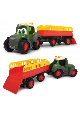 DICKIE ABC Happy Fendt Traktor z przyczepką ze zwierzątkiem