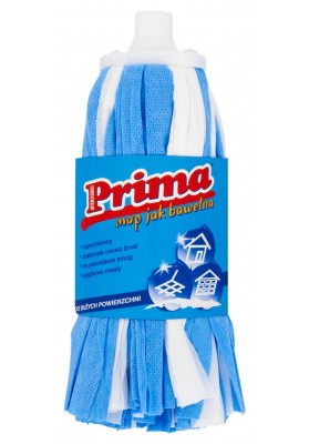 Mop paskowy PRIMA, do dużych powierzchni, niebiesko-biały