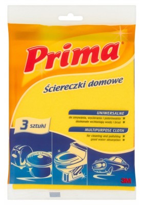 Ściereczki domowe PRIMA, 3szt., żółte