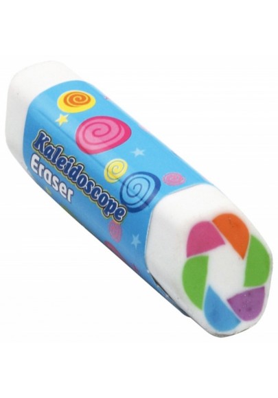 Gumka uniwersalna KEYROAD Kaleidoscope, heksagonalna, pakowane na displayu, mix kolorów