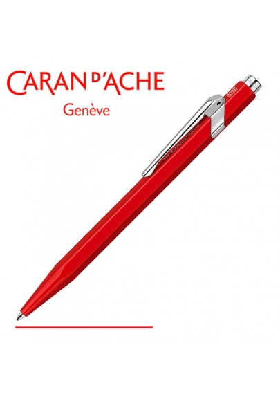 Długopis caran d'ache 849 classic line, m, czerwony z czerwonym wkładem