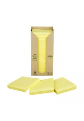 Bloczek samoprzylepny ekologiczny POST-IT® (R330-1T), 76x76mm, żółty