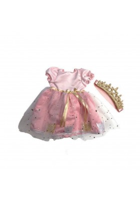 Woopie royal ubranko dla lalki zestaw królewny suknia + korona 43-46 cm