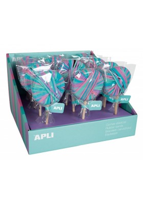 Gumki recepturki APLI Nordik, w kształcie lizaka, 20 g, mix kolorów pastel