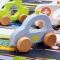 Tooky toy drewniane autko policja do pchania dla dzieci