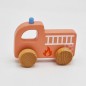 Tooky toy drewniane autko straż pożarna do pchania dla dzieci