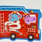 Woopie art&fun naklejki wielorazowe zestaw kreatywny wyklejanka pojazdy straż pożarna lodziarnia 77 el.