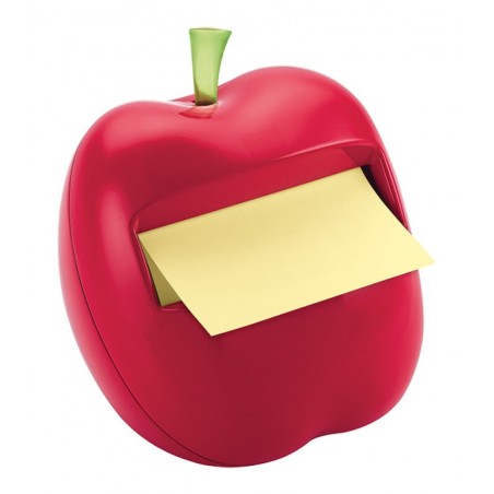 Podajnik do karteczek POST-IT® (APL-330) w kształcie jabłka, czerwony, bloczek GRATIS