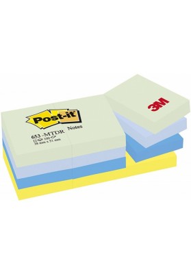 Karteczki samoprzylepne POST-IT® (653-MTDR) Marzycielskie, 38x51mm, 12x100 kart., mix kolorów
