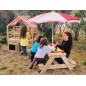 Classic world edu drewniany stolik piknikowy z parasolem