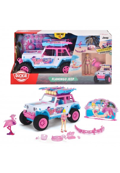 Dickie playlife samochód jeep pink drivez flamingo 22cm
