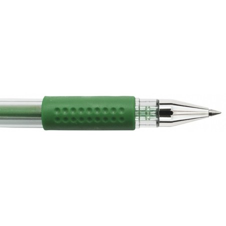 Długopis żelowy donau z wodoodpornym tuszem 0,5mm, zielony - 12 szt