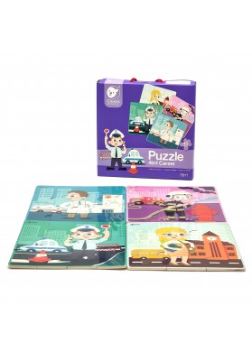 Układanka puzzle dla dzieci 4 w 1 zawody classic world