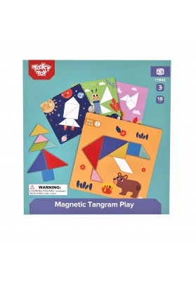 TOOKY TOY Puzzle Tangram Układanka dla Dzieci Nauka Kształtów Figury Kształty 18el.