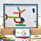 Tooky toy tablica magnetyczna kredowa 2w1 układanka puzzle kształty 117 el. certyfikat fsc
