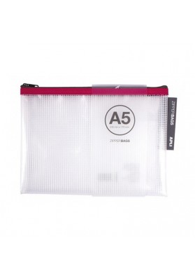 Torebka APLI Zipper Bag, A5, 235x175 mm, mix kolorów