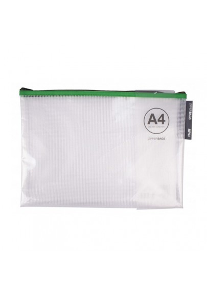 Torebka apli zipper bag, a4, 355x255 mm, mix kolorów - 20 szt