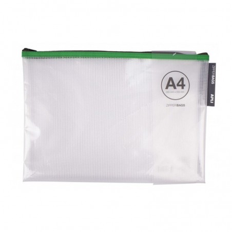 Torebka apli zipper bag, a4, 355x255 mm, mix kolorów - 20 szt