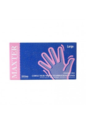 Rękawice nitrylowe, Maxter Blue, 100 szt., rozmiar L