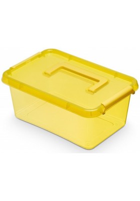 Pojemnik do przechowywania ORPLAST Color Box, 4,5l, z rączką, żółty