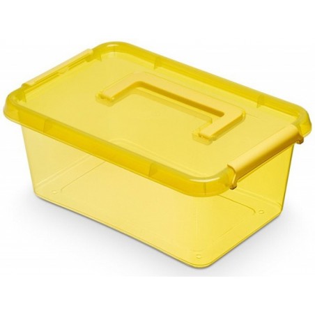 Pojemnik do przechowywania moxom color box, 4,5l, z rączką, żółty