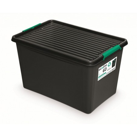 Pojemnik do przechowywania ORPLAST EcoLine Box, 32l, na kółkach, czarny