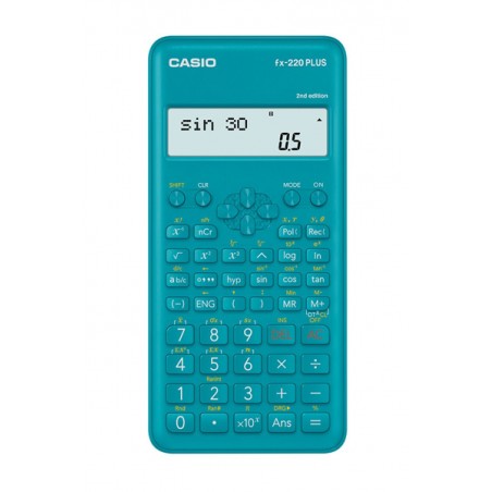 Kalkulator naukowy casio fx-220plus-2-b, 181 funkcji, 77x162mm, niebieski