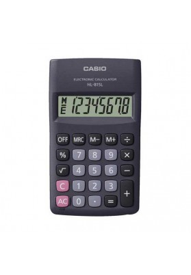 Kalkulator kieszonkowy CASIO HL-815L-BK-B, 8-cyfrowy, 69,5x118mm, czarny