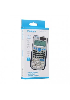 Kalkulator naukowy DONAU TECH, 417 funkcji, wym. 164x84x20 mm, srebrny
