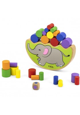 Drewniana układanka Balansujący Słoń Viga Toys