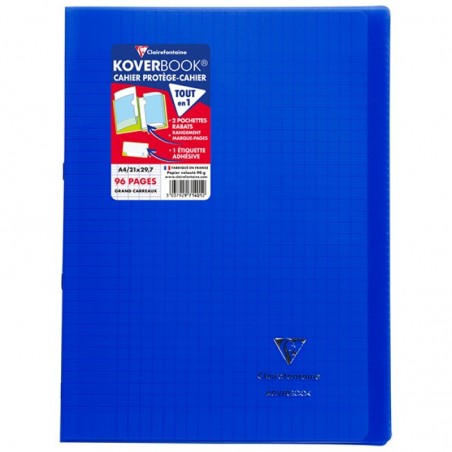 Zeszyt CLAIREFONTAINE Koverbook, A4, francuska linia, 48 kart., 21x29,7cm, mix kolorów